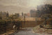 Gefängnis von Melbourne in der Sonne von den Gärten der öffentlichen Bibliothek - Frederick McCubbin — Ansicht des Kunstwerks