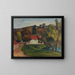 Landschaft eines Dorfes unter den Ruinen - Frederick Porter — gerahmtes Bild an der Wand