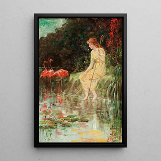 Frederick Stuart Church - Maiden with Flamingos.webp