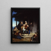 Diskussion im Continental Arms - Frederick William Billing — gerahmtes Bild an der Wand