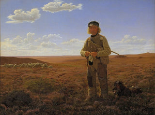Ein Jütländischer Hirte auf den Heideflächen - Frederik Vermehren — Ansicht des Kunstwerks