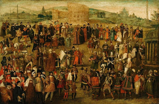 French School - Allegorical composition of Franois ier on Julius Caesars path.webp