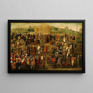 French School - Allegorical composition of Franois ier on Julius Caesars path.webp