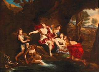 Diane und ihre Nymphen - Französische Schule — Ansicht des Kunstwerks