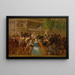 L'empereur Napoléon III und die Kaiserin Eugénie in einer Kutsche - Französische Schule — gerahmtes Bild an der Wand