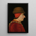 Portrait de profil de Louis XI Roi de France 1423-1483 portant le collier de l'Ordre de Saint-Michel - École française — gerahmtes Bild an der Wand
