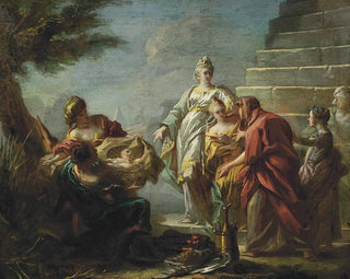 Die Entdeckung Moses - Französische Schule — Ansicht des Kunstwerks
