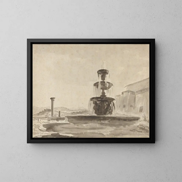 La Fontaine - Französische Schule — gerahmtes Bild an der Wand