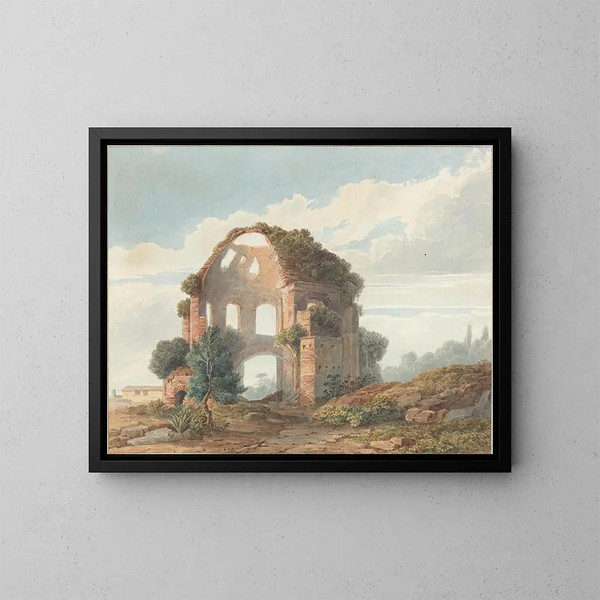 Der Tempel der Minerva Médica - Französische Schule — gerahmtes Bild an der Wand