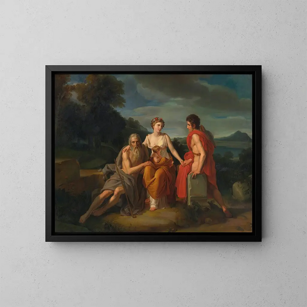 Die drei Lebensalter - Französische Schule — gerahmtes Bild an der Wand
