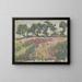 Prairie en fleurs avec des arbres - Frida Konstantin — gerahmtes Bild an der Wand