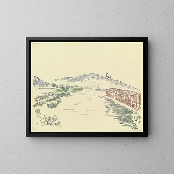 Landschaft Haupt - Fried Stern — gerahmtes Bild an der Wand