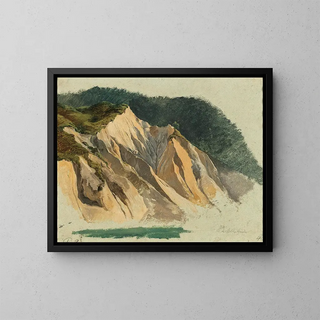 Eine felsige Ruine bei Wildalpen - Friedrich August Matthias Gauermann — gerahmtes Bild an der Wand