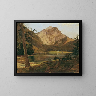 Friedrich August Matthias Gauermann - Der vordere Langbathsee mit dem Hllengebirge.webp
