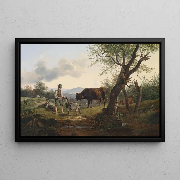Friedrich August Matthias Gauermann - Hirte mit Ziegenbock.webp
