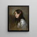 Portrait seiner Tochter Hedda - Friedrich August von Kaulbach — gerahmtes Bild an der Wand