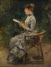 Dame lisant dans le jardin - Friedrich August von Kaulbach — Ansicht des Kunstwerks