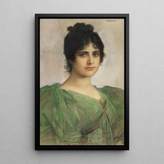 Friedrich August von Kaulbach - Portrt einer Dame Berta RiedingerOrt.webp