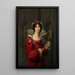 Portrait der Prinzessin Wilhelmine von Orange - Friedrich Bury — gerahmtes Bild an der Wand