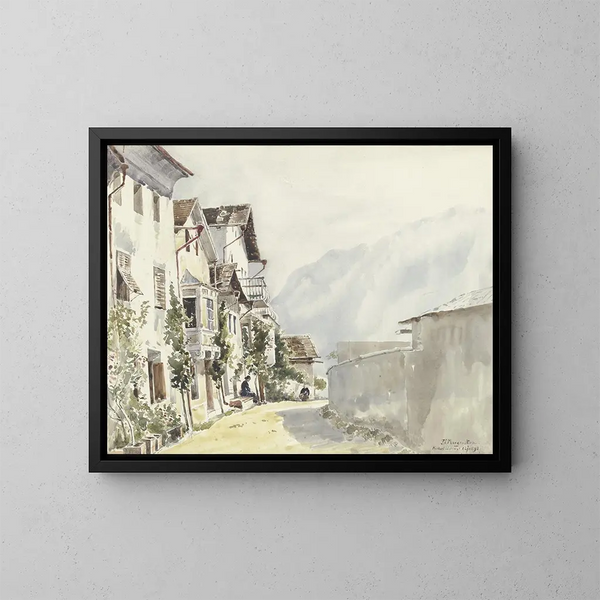 Rue à Mühlbach - Friedrich Ernst Morgenstern — gerahmtes Bild an der Wand