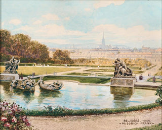 Ansicht des Belvédère auf Wien - Friedrich Frank — Ansicht des Kunstwerks