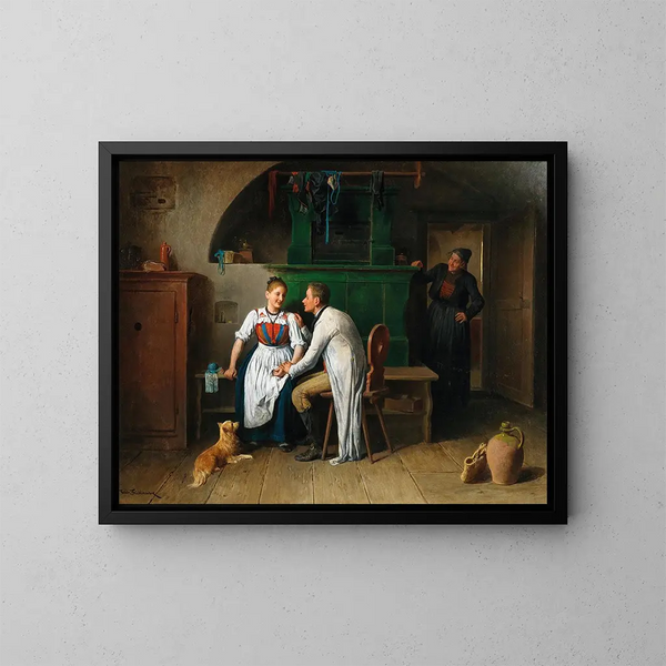 Veillée dans la chambre - Friedrich Friedländer — gerahmtes Bild an der Wand