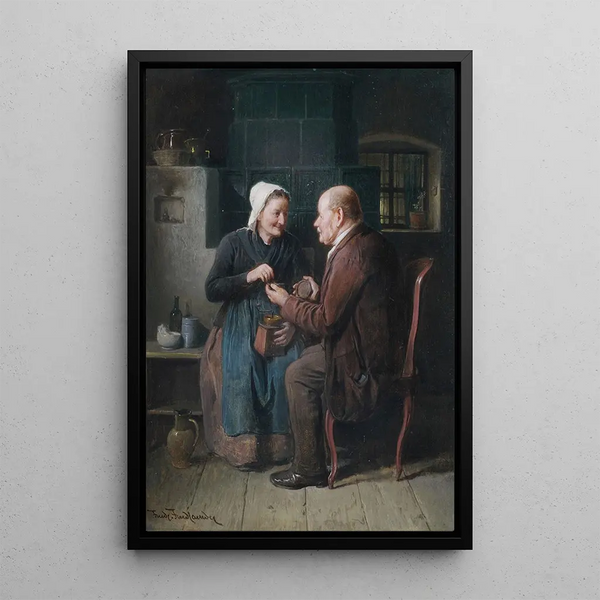 Friedrich Friedlnder - lteres Paar im Kcheninterieur.webp