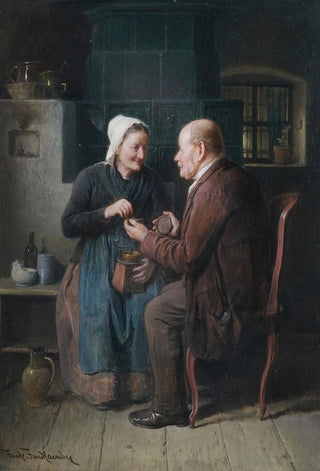 Friedrich Friedlnder - lteres Paar im Kcheninterieur.webp