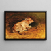 Ein liegender Kalb - Friedrich Gauermann — gerahmtes Bild an der Wand