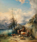 Die Transhumance in Altaussee mit Blick auf das Dachstein-Massiv - Friedrich Gauermann — Ansicht des Kunstwerks