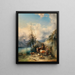 Die Transhumance in Altaussee mit Blick auf das Dachstein-Massiv - Friedrich Gauermann — gerahmtes Bild an der Wand