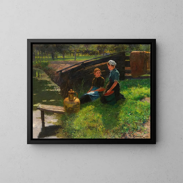 Nachmittags im Sommer - Friedrich Kallmorgen — gerahmtes Bild an der Wand