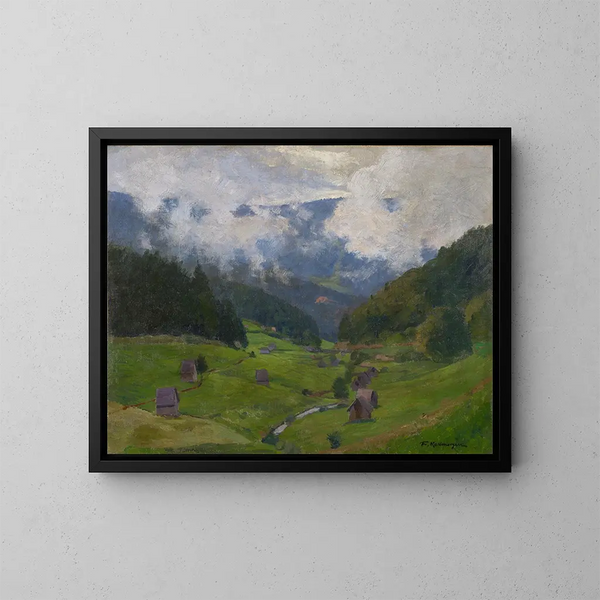 Die Raumnzach-Tal - Friedrich Kallmorgen — gerahmtes Bild an der Wand