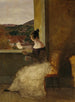 Dame an der Fenster mit Spinnrad - Friedrich Loos — Ansicht des Kunstwerks