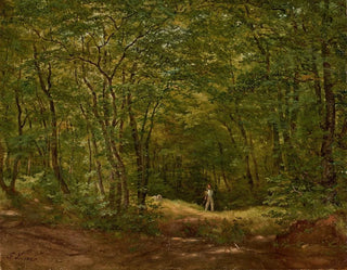 Friedrich Loos - Spaziergnger in einer Waldlandschaft.webp