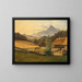 Sommerlandschaft in den Bergen - Friedrich Loos — gerahmtes Bild an der Wand
