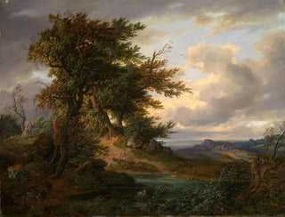 Landschaft mit Eichen am Meer - Friedrich Preller der Ältere — Ansicht des Kunstwerks
