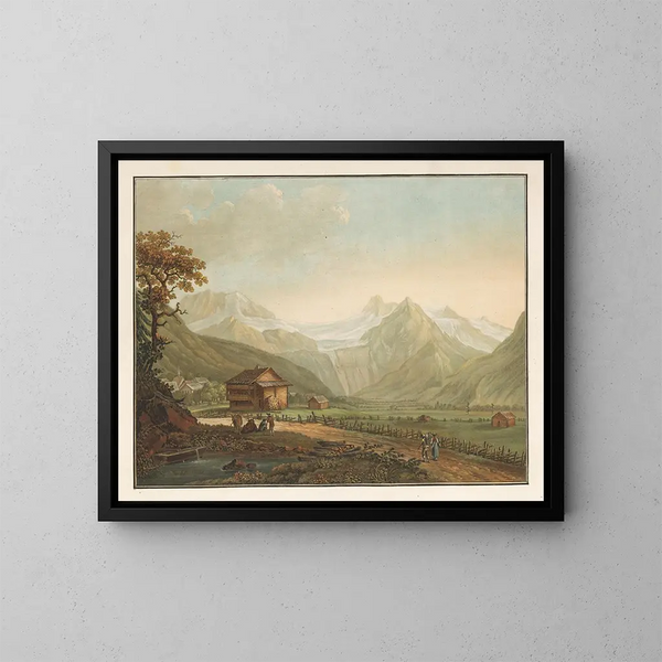 Vallon de Lenk und Gletscher des Ratzliberg im Simmental - Friedrich Rosenberg — gerahmtes Bild an der Wand