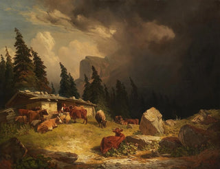 Sturm in den Bergen - Friedrich Voltz — Ansicht des Kunstwerks
