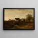 Berger mit Vieh - Friedrich Voltz — gerahmtes Bild an der Wand
