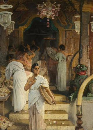 Friedrich Woldemar - Vor einem indischen Tempel.webp