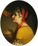 Portrait einer Dame mit Harfe - Friedrich von Amerling — Ansicht des Kunstwerks