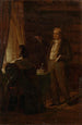 Das Gemälde Der Professor Dr Ignaz Rudolf Bischoff von Altenstern diktiert seiner Ehefrau Johanna - Friedrich von Amerling — Ansicht des Kunstwerks