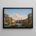 Ansicht des Großen Kanals in Richtung Rialto-Brücke, Venedig - Friedrich von Nerly — gerahmtes Bild an der Wand