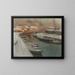 Kanal im Winter - Frits Thaulow — gerahmtes Bild an der Wand