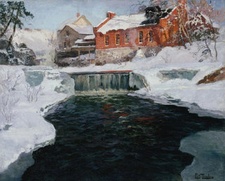 La nouvelle fabrique de Lillehammer - Frits Thaulow — Ansicht des Kunstwerks