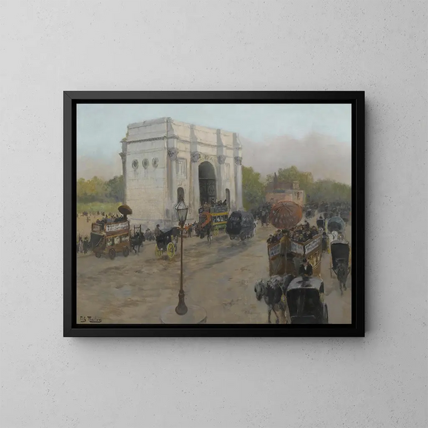 Arc de triomphe de Marble Arch, Londres - Frits Thaulow — gerahmtes Bild an der Wand
