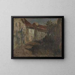 Licht des Mondes in Dieppe - Frits Thaulow — gerahmtes Bild an der Wand