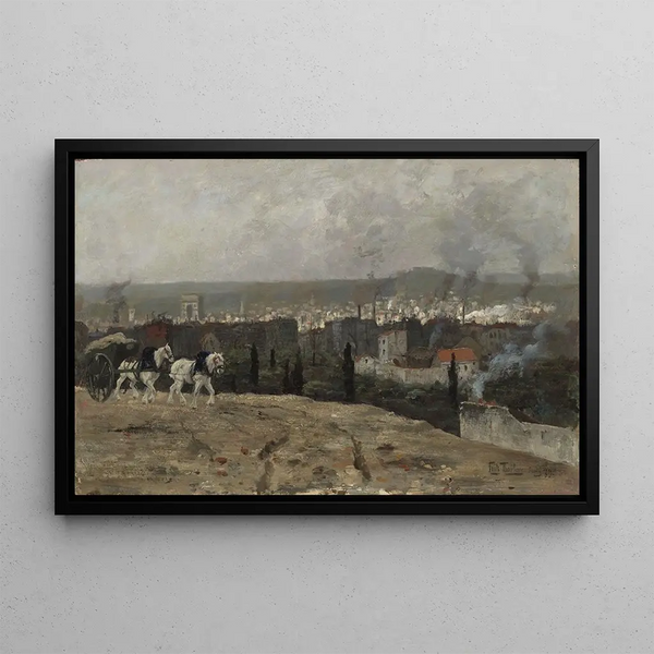 Vue parisienne - Frits Thaulow — gerahmtes Bild an der Wand