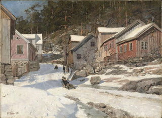 Rue à Krager - Frits Thaulow — Ansicht des Kunstwerks